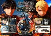 Fullmetal alchemist statuette concept masterline 1/6 roy mustang & riza hawkeye regular version 50 cm