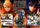 Fullmetal alchemist statuette concept masterline 1/6 roy mustang & riza hawkeye deluxe bonus version 50 cm