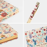 Frida kahlo - viva la vida - gift box notebook premium a5 +stylo-bille