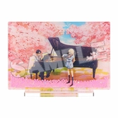 Your lie in april socle en acrylique glitter 9 cm