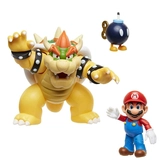 World of nintendo pack 3 figurines mario vs. bowser lava battle 6-15 cm