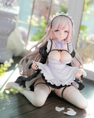 Original character statuette pvc 1/6 clumsy maid "lily" illustration by yuge 16 cm