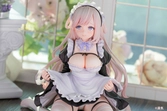 Original character statuette pvc 1/6 clumsy maid "lily" illustration by yuge 16 cm