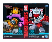 The transformers: the movie studio series deluxe class pack 2 figurines brawn & autobot ratchet 11 cm