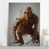 Pc splatter - magnetic metal poster 45x32 - pitch black