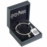 Harry potter - vif d'or - bracelet à perles + charme en cristal