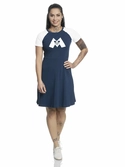 Disney - mickey mouse m college dress navy/white (m)