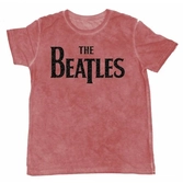 The beatles - t-shirt burnout col - logo red - men (l)