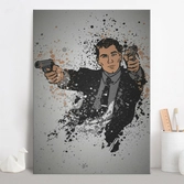 PC SPLATTER - Magnetic Metal Poster 45X32 - Danger Zone