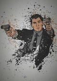 PC SPLATTER - Magnetic Metal Poster 45X32 - Danger Zone