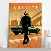 CAR LEGEND - Magnetic Metal Poster 45X32 - Bullit