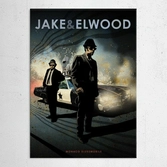 CAR LEGEND - Magnetic Metal Poster 45X32 - Jake & Elwood
