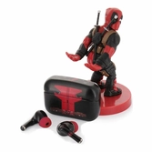 Marvel mini support holdems & casque sans fil deadpool & tws buds 10 cm