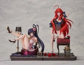 High school dxd hero statuette pvc 1/6.5 akeno himejima: light novel 15th anniversary ver. 17 cm