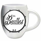 THE BEATLES - Oval Embossed Mug 450 ml - Black Bug Logo