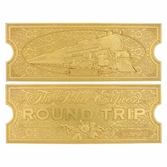 Harry potter - ticket de train poudlard express 24k plaqué or