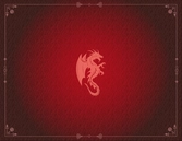 Tapis de jeu neoprene 90 x 70 cm dragon rouge grenat