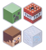 Minecraft - set de 4 sous-verre en métal