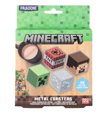 Minecraft - set de 4 sous-verre en métal