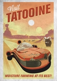 GALACTIC PROPAGANDA - Magnetic Metal Poster 45x32 - Visit Tatooine
