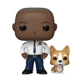 Brooklyn nine-nine pop! tv vinyl figurine cpt holt w/dog 9 cm
