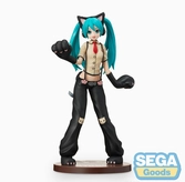 Hatsune miku project diva arcade future tone statuette pvc spm hatsune miku kitty cat 23 cm