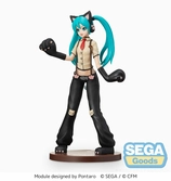 Hatsune miku project diva arcade future tone statuette pvc spm hatsune miku kitty cat 23 cm