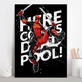 Deadpool merc - magnetic metal poster 45x32 - here he comes