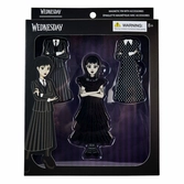 Wednesday by loungefly pin set 4 pin's émaillés wednesday addams paper doll 3 cm