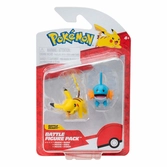 Pokémon pack 2 figurines first partner battle figure set gobou & pikachu 4