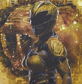 POWER RANGERS MOVIE - Canvas 40X40 - Yellow Ranger Pose