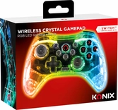 Manette Sans-Fil Switch Crystal avec Éclairage LED RVB réglable