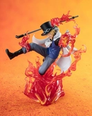 One piece statuette pvc figuarts zero extra battle sabo fire fist rook check 19 cm