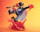 One piece statuette pvc figuarts zero extra battle sabo fire fist rook check 19 cm