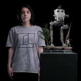 Star wars statuette 1/20 demi art scale at-st and chewbacca 53 cm