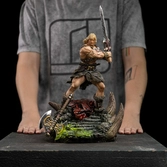 Masters of the universe statuette 1/10 deluxe art scale he-man unleashed 34 cm