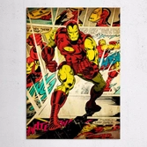 MARVEL SILVER AGE - Magnetic Metal Poster 45x32 - Iron Man