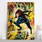 MARVEL SILVER AGE - Magnetic Metal Poster 45x32 - Black Widow