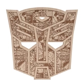 Transformers autobot - plaque décorative en bois