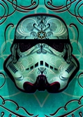 STAR WARS MASKED TROOPER - Magnetic Metal Poster 45x32 - Inked