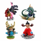 One piece petitrama set figurines pvc logbox re birth wanokuni vol. 2 set 9 cm