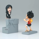 One piece - luffy & nico robin - figurine wcf log stories 10cm