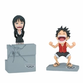 One piece - luffy & nico robin - figurine wcf log stories 10cm