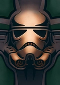 STAR WARS MASKED TROOPER - Magnetic Metal Poster 45x32 - Carved