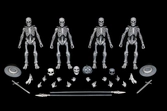 Graveyard skeletons pack 4 figurines