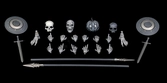 Graveyard skeletons pack 4 figurines