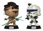 Star wars: the clone wars pack 2 pop! vinyl bobble heads pong krell vs. captain rex 9 cm