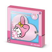 Hello kitty - melody - gift box - journal secret + stylo bille