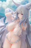 Azur lane statuette pvc amiami x anigame 1/6 shinano dreamy white sands ver. 30 cm