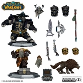 World of warcraft pack 2 statuettes pvc 1/12 dwarf hunter: beast master & pandaren: monk (gold label) 15 cm